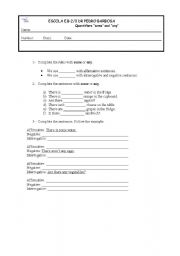 English Worksheet: quantifiers some and any