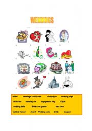 English Worksheet: wedding