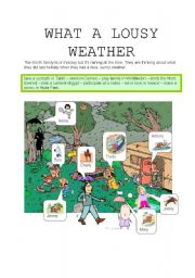 English Worksheet: What a lousy weather