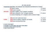 English Worksheet: Possessive Pronouns