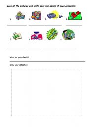 English worksheet: Collections