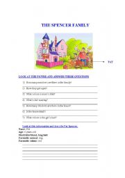 English Worksheet: The Spencer family