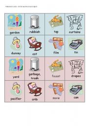 English Worksheet: British and American English - pelmanism cards - part 4