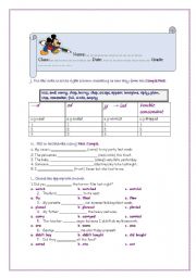 English Worksheet: SIMPLE PAST and COMPARATIVES