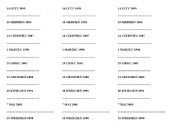 English Worksheet: Dates - ordinal numbers