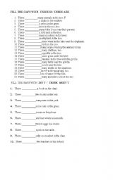 English Worksheet: THERE IS /  THERE ARE