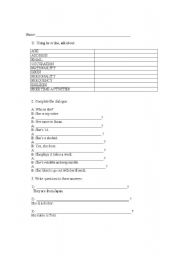 English worksheet: simple present