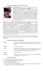 English Worksheet: Biography of Tupac