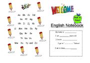 English Worksheet: Notebook Cover