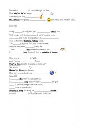 English Worksheet: Song Avril Lavigne (Second part)