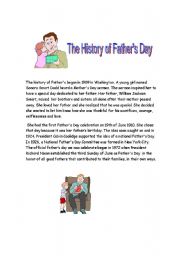 The History of Fathers Day (past simple)