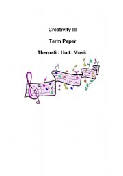 English Worksheet: Lesson Plan Thematic Unit: Music