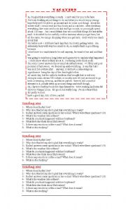 English Worksheet: Vacation Time_ Letter