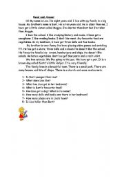 English Worksheet: The Simpson Family