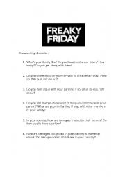 English Worksheet: Freaky Friday