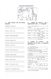 English Worksheet: Comparative and Superlative