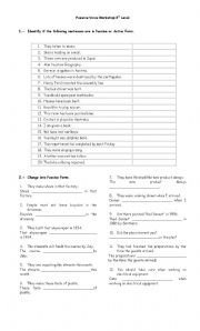 English Worksheet: Passive Voice