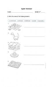 English worksheet: toys