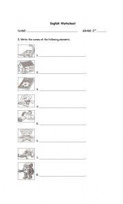 English worksheet: toys