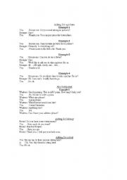 English Worksheet: Sample Conversation Activity