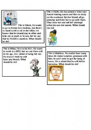 English Worksheet: role play