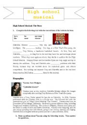 English Worksheet: High School Musical 1