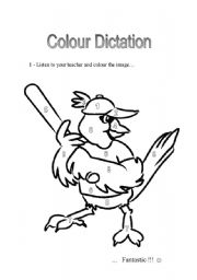 English Worksheet: Colour dictation