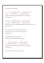 English Worksheet: Tears in Heaven by Eric Clapton