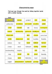 Characteristics maze