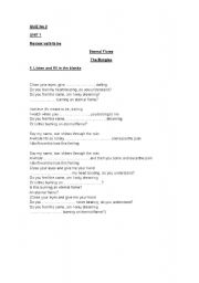 English worksheet: eternal flame