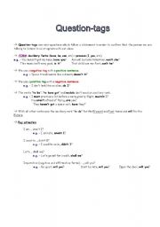 English Worksheet: Question-tags
