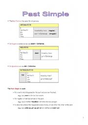 English worksheet: Past Simple