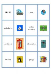 English Worksheet: City domino cards