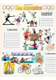 English Worksheet: The Olympics Picture Dictionary 2 - Fill in the Blanks