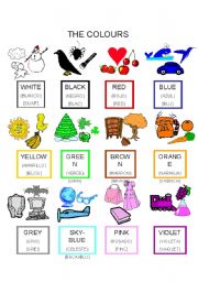 English Worksheet: the colours