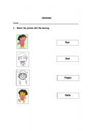 English worksheet: Expressions