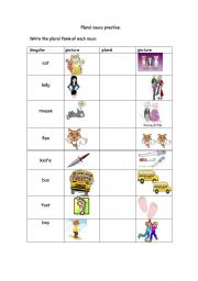 Plural nouns practice