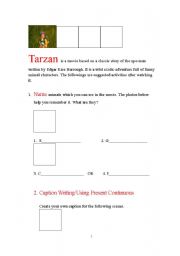 English worksheet: Learning English through movies:Tarzan