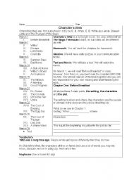 English worksheet: CharlottesWeb Worksheets