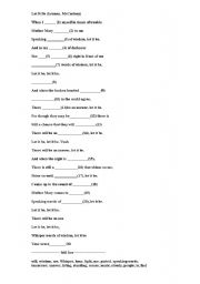 English worksheet: Let It be