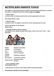 English Worksheet: Active and Passive Voice