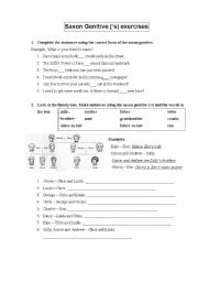 English Worksheet: Saxon Genitive