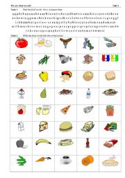English Worksheet: food - spelling