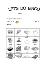 English Worksheet: talking bingo