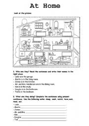 English Worksheet: At home