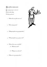 English worksheet: Creating your first restaurant