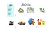 English Worksheet: Daily Activities/Time