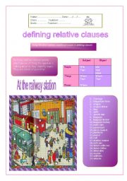 English Worksheet: At the railway station