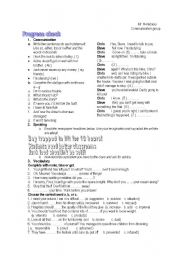 English worksheet: grammar  and vocabulary