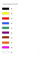 English worksheet: Names of the Colors